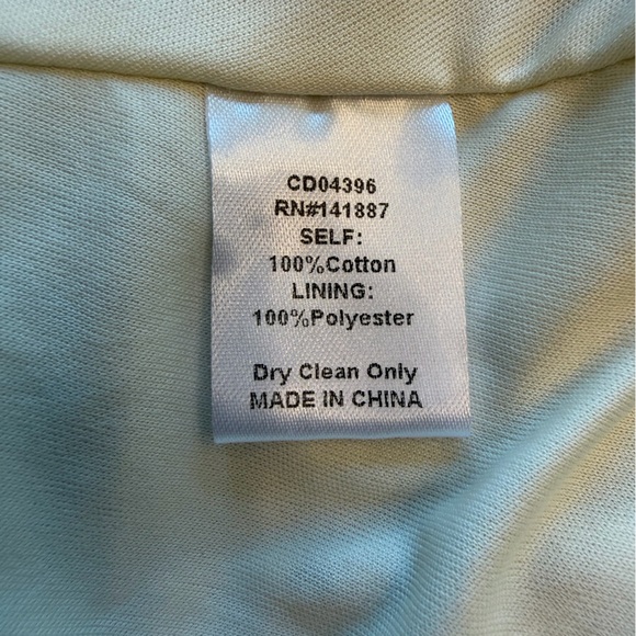 TCEC Blue Toile Sundress Empire Waist Smocked Back Size M Cottagecore - Picture 13 of 13